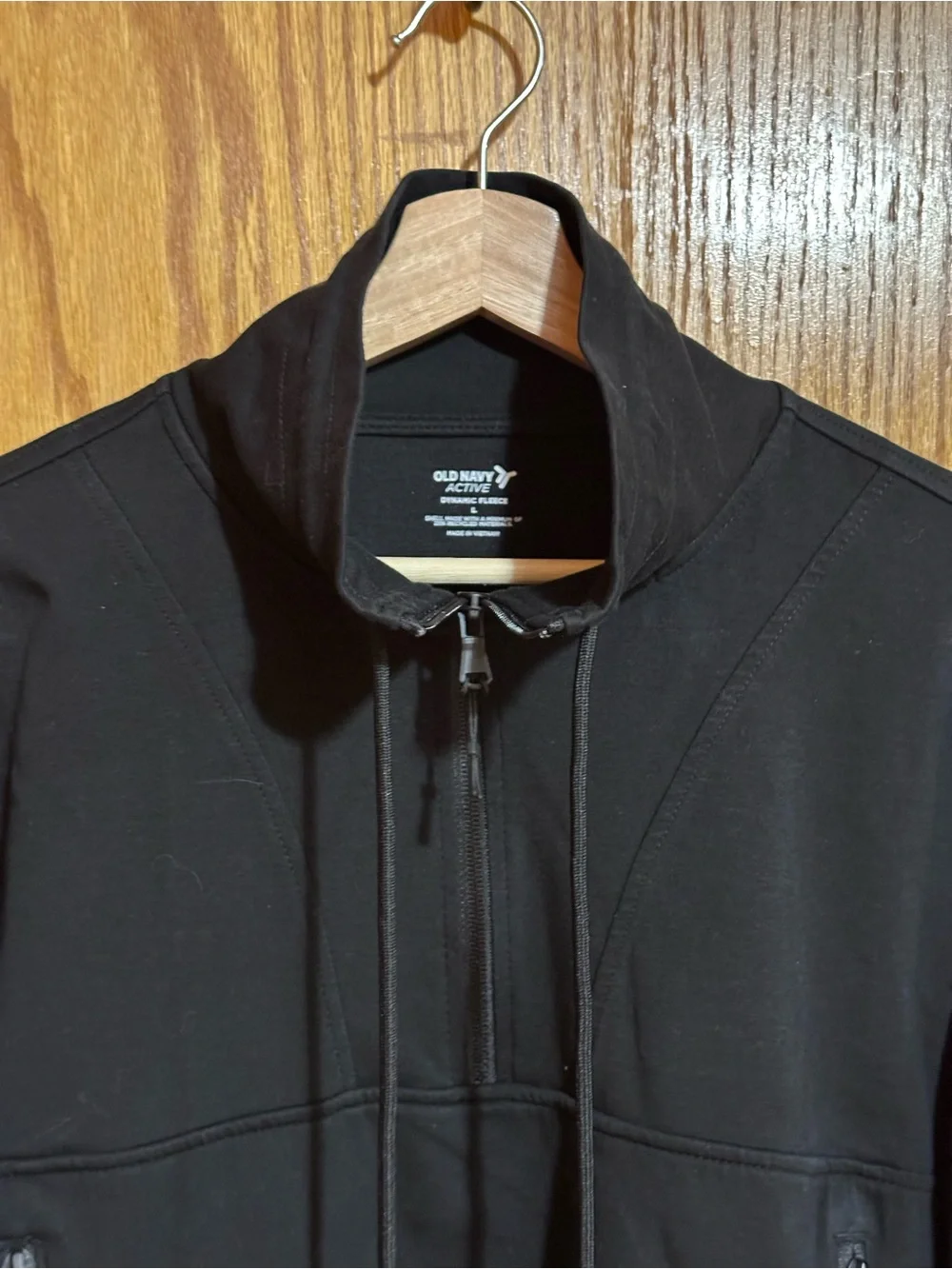 Old Navy Active Dynamic fleece sz large  women’s Black Zip-Up Mock Neck